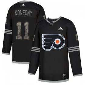 Wholesale Cheap Adidas Flyers #11 Travis Konecny Black Authentic Classic Stitched NHL Jersey