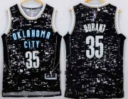 Wholesale Cheap Men's Oklahoma City Thunder #35 Kevin Durant Adidas 2015 Gray City Lights Swingman Jersey