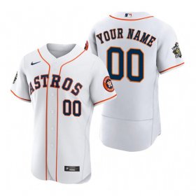 Wholesale Cheap Men\'s Houston Astros Active Player White 2022 World Series Flex Base Stitched Jersey