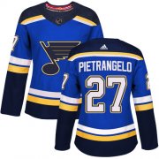 Wholesale Cheap Adidas Blues #27 Alex Pietrangelo Blue Home Authentic Women's Stitched NHL Jersey