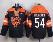 Wholesale Cheap Nike Bears #54 Brian Urlacher Navy Blue Player Pullover NFL Hoodie