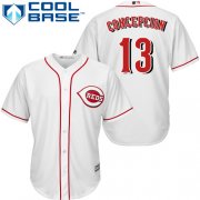 Wholesale Cheap Reds #13 Dave Concepcion White Cool Base Stitched Youth MLB Jersey