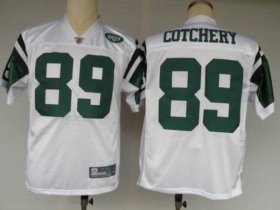 Wholesale Cheap Jets #89 Jerricho Cotchery White Stitched NFL Jersey