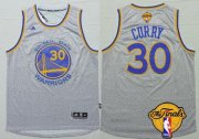 Wholesale Cheap Men's Golden State Warriors #30 Stephen Curry Gray 2016 The NBA Finals Patch Jersey
