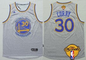 Wholesale Cheap Men\'s Golden State Warriors #30 Stephen Curry Gray 2016 The NBA Finals Patch Jersey