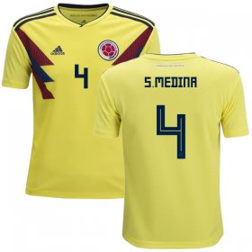 Wholesale Cheap Colombia #4 S.Medina Home Kid Soccer Country Jersey