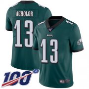 Wholesale Cheap Nike Eagles #13 Nelson Agholor Midnight Green Team Color Men's Stitched NFL 100th Season Vapor Limited Jersey