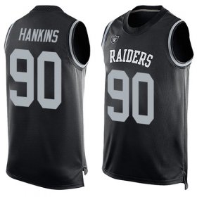 Wholesale Cheap Nike Raiders #90 Johnathan Hankins Black Team Color Men\'s Stitched NFL Limited Tank Top Jersey