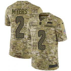 Wholesale Cheap Nike Seahawks #2 Jason Myers Camo Men\'s Stitched NFL Limited 2018 Salute To Service Jersey