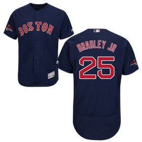 Wholesale Cheap Red Sox #25 Jackie Bradley Jr Navy Blue Flexbase Authentic Collection 2018 World Series Stitched MLB Jersey
