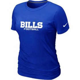 Wholesale Cheap Women\'s Nike Buffalo Bills Sideline Legend Authentic Font T-Shirt Blue