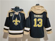 Cheap Men's New Orleans Saints #13 Michael Thomas Black Ageless Must-Have Lace-Up Pullover Hoodie