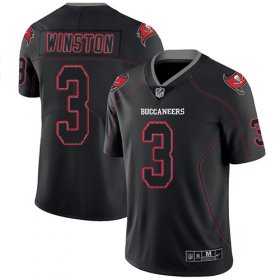 Wholesale Cheap Nike Buccaneers #3 Jameis Winston Lights Out Black Men\'s Stitched NFL Limited Rush Jersey
