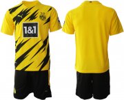 Wholesale Cheap Men 2020-2021 club Dortmund home yellow Soccer Jerseys