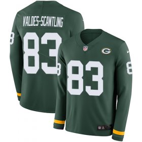 Wholesale Cheap Nike Packers #83 Marquez Valdes-Scantling Green Team Color Men\'s Stitched NFL Limited Therma Long Sleeve Jersey