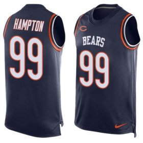 Wholesale Cheap Nike Bears #99 Dan Hampton Navy Blue Team Color Men\'s Stitched NFL Limited Tank Top Jersey