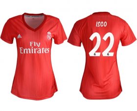 Wholesale Cheap Women\'s Real Madrid #22 Isco Third Soccer Club Jersey
