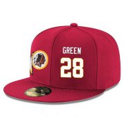 Wholesale Cheap Washington Redskins #28 Darrell Green Snapback Cap NFL Player Red with White Number Stitched Hat