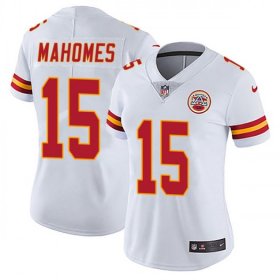 Cheap Women\'s Kansas City Chiefs #15 Patrick Mahomes White Vapor Untouchable Limited Stitched NFL Jersey