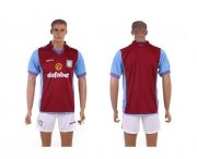 Wholesale Cheap Aston Villa Blank Red Home Soccer Club Jersey