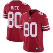 Wholesale Cheap Nike 49ers #80 Jerry Rice Red Team Color Men's Stitched NFL Vapor Untouchable Limited Jersey