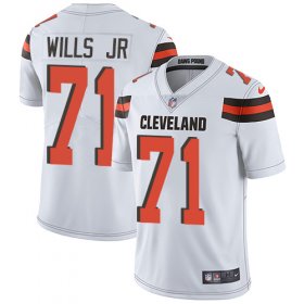 Wholesale Cheap Nike Browns #71 Jedrick Wills JR White Men\'s Stitched NFL Vapor Untouchable Limited Jersey
