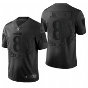 Wholesale Cheap Nike Baltimore Ravens #8 Lamar Jackson Black Commemorative Edition Vapor Untouchable Limited Jersey