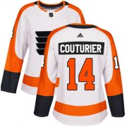 Wholesale Cheap Adidas Flyers #14 Sean Couturier White Road Authentic Women's Stitched NHL Jersey