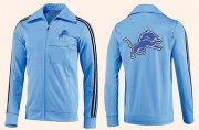 Wholesale Cheap NFL Detroit Lions Team Logo Jacket Light Blue_2