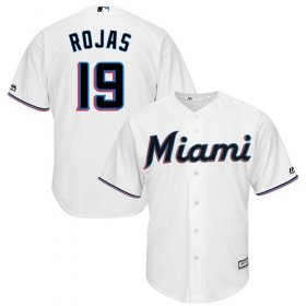 Wholesale Cheap Marlins #19 Miguel Rojas White Cool Base Stitched Youth MLB Jersey