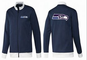Wholesale Cheap NFL Seattle Seahawks Team Logo Jacket Dark Blue_1
