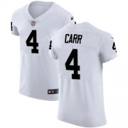 Wholesale Cheap Nike Raiders #4 Derek Carr White Men's Stitched NFL Vapor Untouchable Elite Jersey