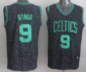 Wholesale Cheap Boston Celtics #9 Rajon Rondo Black Leopard Print Fashion Jersey