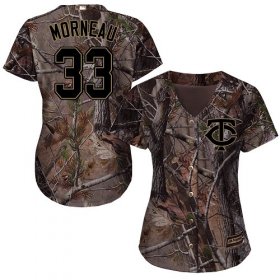 Wholesale Cheap Twins #33 Justin Morneau Camo Realtree Collection Cool Base Women\'s Stitched MLB Jersey