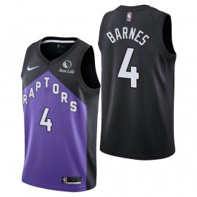 Wholesale Cheap Men\'s Toronto Raptors #4 Scottie Barnes Earned Edition Black Jersey