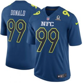 Wholesale Cheap Nike Rams #99 Aaron Donald Navy Men\'s Stitched NFL Game NFC 2017 Pro Bowl Jersey