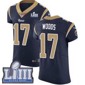 Wholesale Cheap Nike Rams #17 Robert Woods Navy Blue Team Color Super Bowl LIII Bound Men\'s Stitched NFL Vapor Untouchable Elite Jersey