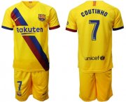 Wholesale Cheap Barcelona #7 Coutinho Away Soccer Club Jersey