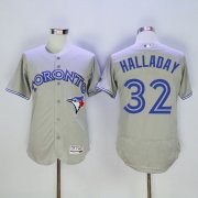 Wholesale Cheap Blue Jays #32 Roy Halladay Grey Flexbase Authentic Collection Stitched MLB Jersey