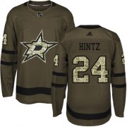 Cheap Adidas Stars #24 Roope Hintz Green Salute to Service Youth Stitched NHL Jersey