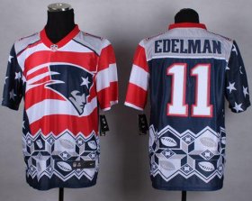 Wholesale Cheap Nike Patriots #11 Julian Edelman Navy Blue Men\'s Stitched NFL Elite Noble Fashion Jersey