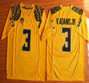 Wholesale Cheap Oregon Duck #3 Vernon Adams Jr Yellow College Football Nike Limited Jersey