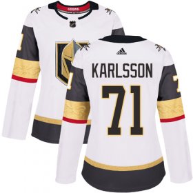 Wholesale Cheap Adidas Golden Knights #71 William Karlsson White Road Authentic Women\'s Stitched NHL Jersey
