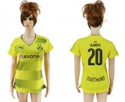 Wholesale Cheap Women's Dortmund #20 Ramos Home Soccer Club Jersey