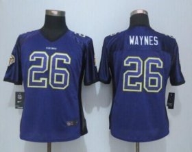 Wholesale Cheap Nike Vikings #26 Trae Waynes Purple Team Color Women\'s Stitched NFL Elite Drift Fashion Jersey