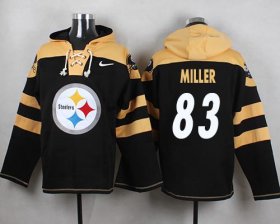 Wholesale Cheap Nike Steelers #83 Heath Miller Black Player Pullover NFL Hoodie