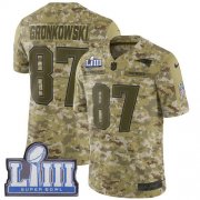Wholesale Cheap Nike Patriots #87 Rob Gronkowski Camo Super Bowl LIII Bound Men's Stitched NFL Limited 2018 Salute To Service Jersey