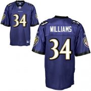 Wholesale Cheap Ravens #34 Ricky Williams Purple Stitched NFL Jersey