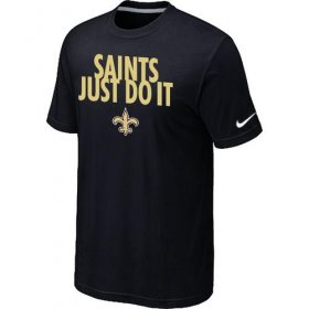 Wholesale Cheap Nike New Orleans Saints Just Do It Black T-Shirt
