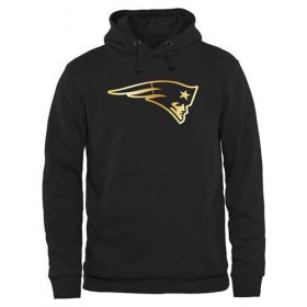 Wholesale Cheap Men\'s New England Patriots Pro Line Black Gold Collection Pullover Hoodie